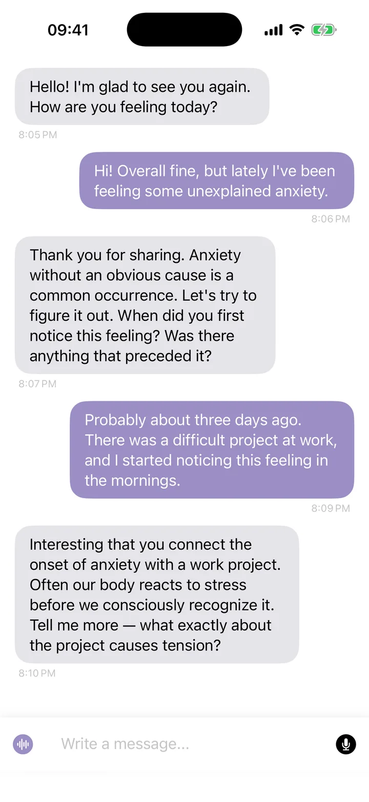 A therapy plan that lives between sessions.
