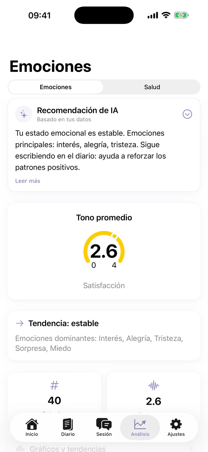 Health Hub de Beliora con puntuaciones de sueño, estrés, actividad y recuperación desde Apple Health